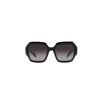 Prada Womens Black Pr 28zs Branded-arm Pillow-frame Acetate Sunglasses In Black