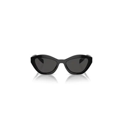 Prada Dark Grey Cat Eye Ladies Sunglasses Pr A02s 16k08z In Black