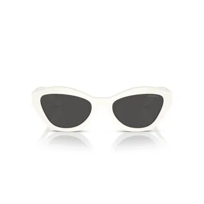 Prada Womens White Pr A02s Butterfly-shape Acetate Sunglasses In White