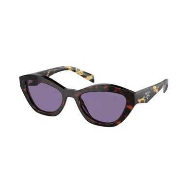 Prada Womens Brown Pr A02s Butterfly-frame Acetate Sunglasses In Multi