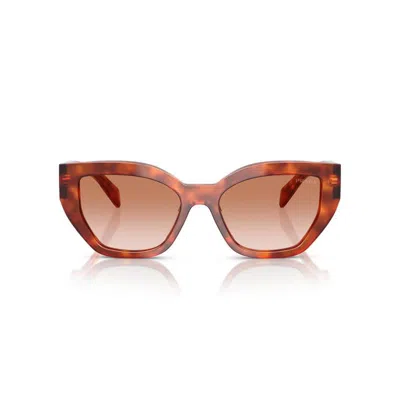Prada Sunglasses Woman Beige In Brown