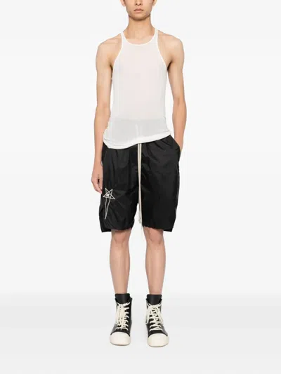 Rick Owens X Champion Bermuda Shorts With Drawstring Trousers Black