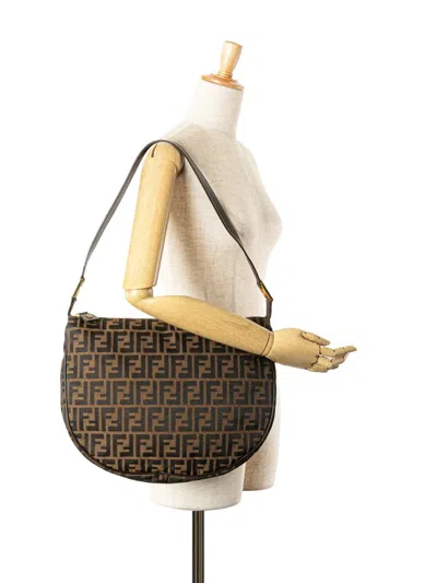 Pre-owned Fendi 20th Century Zucca Canvas Hobo Bag