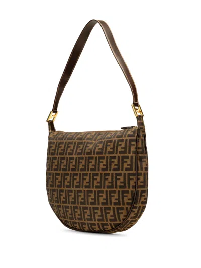 Pre-owned Fendi 20th Century Zucca Canvas Hobo Bag