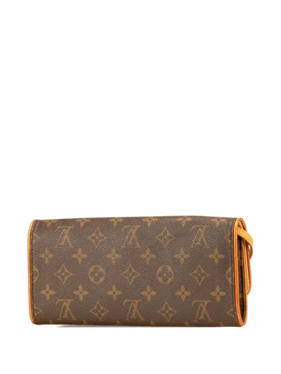 Pre-owned Louis Vuitton 2000 Monogram Pochette Twin Gm Crossbody Bag