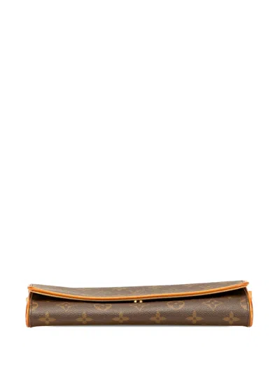 Pre-owned Louis Vuitton 2000 Monogram Pochette Twin Gm Crossbody Bag