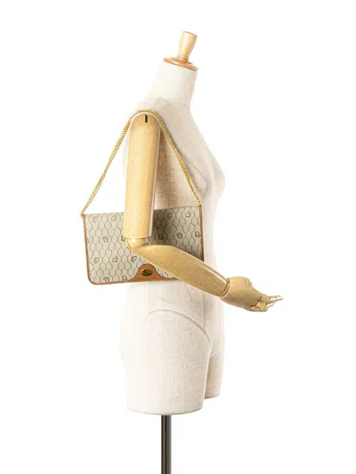 Pre-owned Dior 20th Century Honeycomb Coated Canvas Chain Shoulder Bag