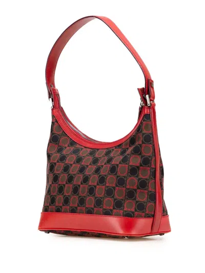 Pre-owned Ferragamo 2010-2020 Gancini Canvas Shoulder Bag