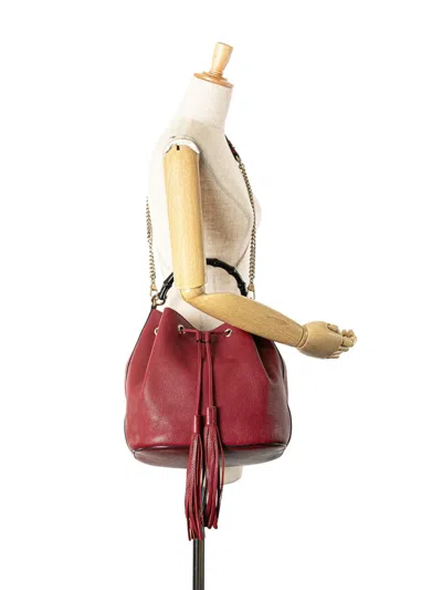 Pre-owned Gucci 2000-2015 Pebbled Calfskin Miss Bamboo Bucket Bag