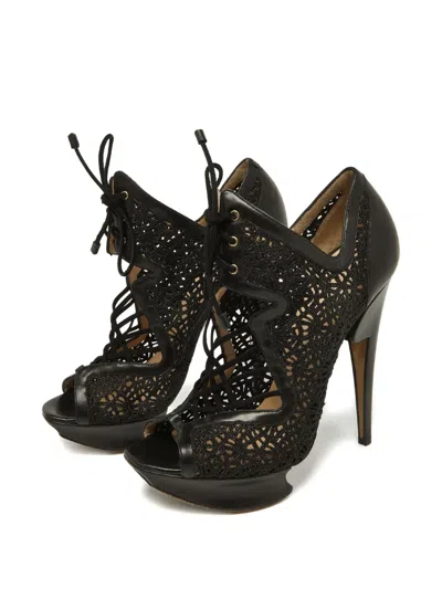 Pre-owned Nicholas Kirkwood 130mm  Lace Platform Pumps