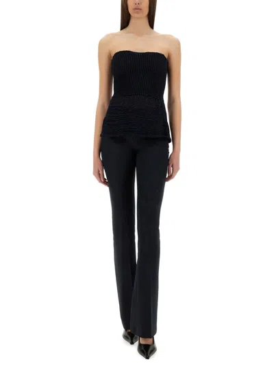 Pt Torino Flared Trousers Belt Loops