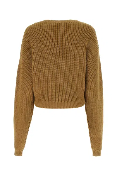 Quira Ssense Exclusive Brown Raglan Sweater In Brown