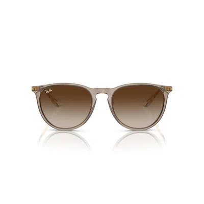 Ray Ban Ray-ban Erika 54mm Gradient Round Sunglasses In Brown