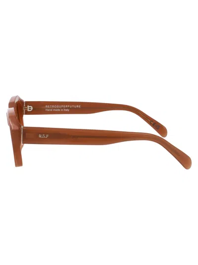 Retrosuperfuture Orange Acetate Sunglasses In Brown
