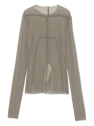 Rick Owens Lido Top T-shirt In Gray