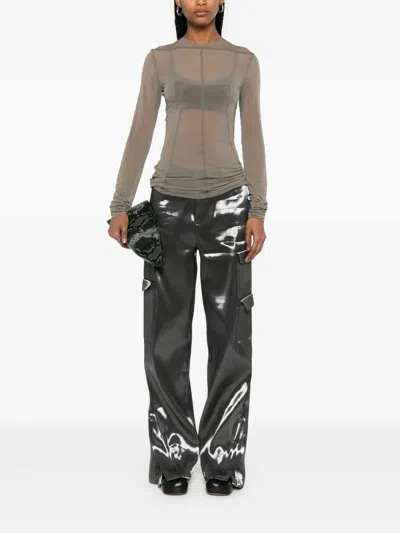 Rick Owens Lido Top T-shirt In Gray