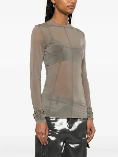 Rick Owens Lido Top T-shirt In Gray