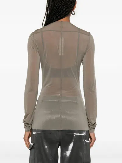 Rick Owens Lido Top T-shirt In Gray