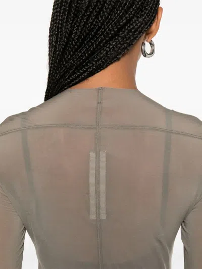 Rick Owens Lido Top T-shirt In Gray