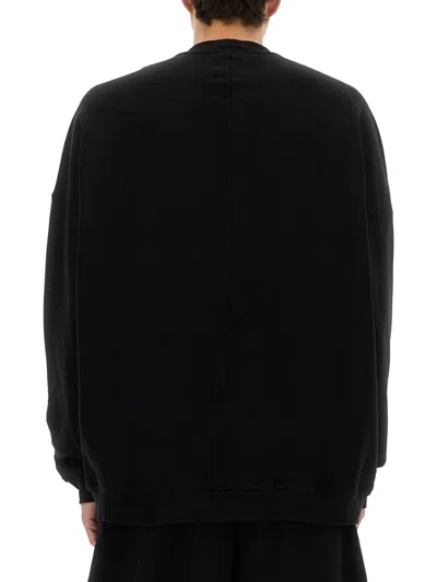 Rick Owens X Champion Text Print Sweatshirt In Black