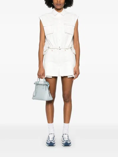 Sacai Denim Mix Shirt In White