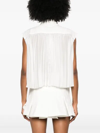 Sacai Denim Mix Shirt In White
