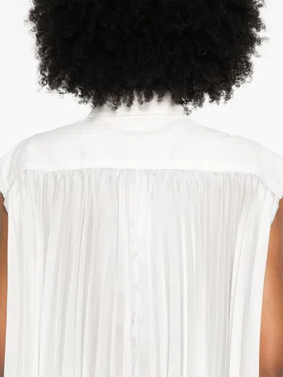 Sacai Denim Mix Shirt In White