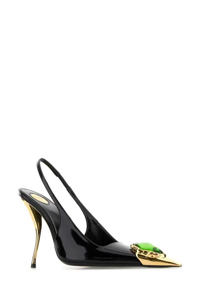 Saint Laurent Black Leather Loulou Pumps