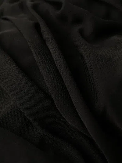 Saint Laurent Cupro Black Dress In Black