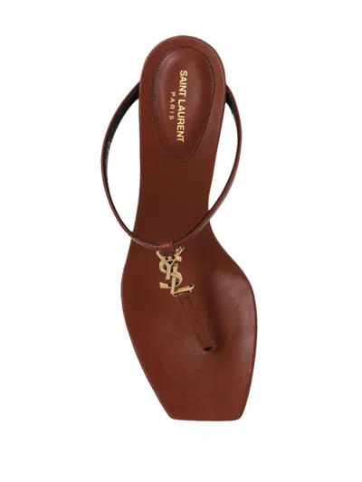 Saint Laurent Leather Brown Sandals