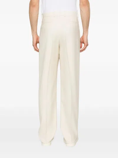 Saint Laurent Pantalon Constructio In Neutral
