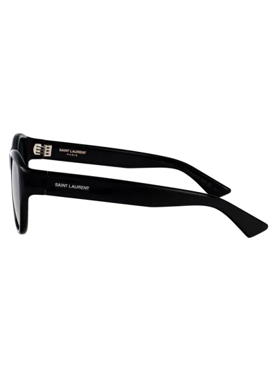 Saint Laurent Black Oval Unisex Sunglasses Sl 798 Maxime 001 54 In Black