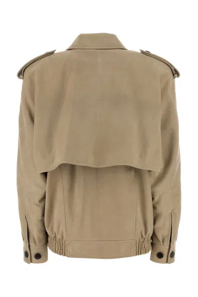 Saint Laurent Cappuccino Leather Jacket