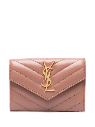 Saint Laurent Wallet Envelope Matelassé Small Cassandre