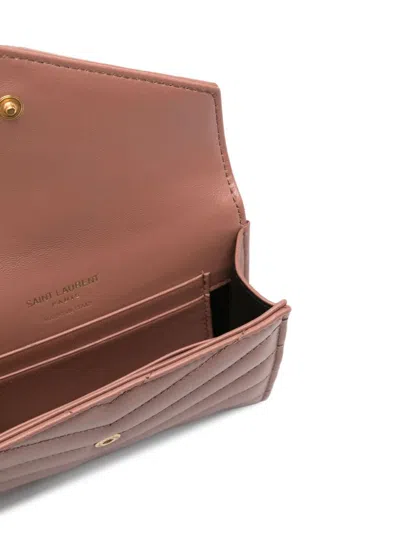 Saint Laurent Wallet Envelope Matelassé Small Cassandre