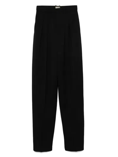 Saint Laurent Wideleg Pants In Grain De Poudre