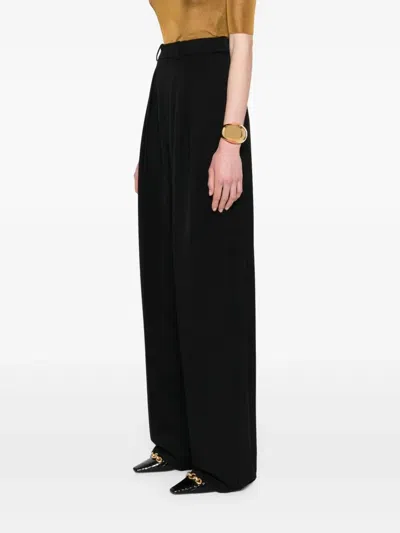 Saint Laurent Wideleg Pants In Grain De Poudre