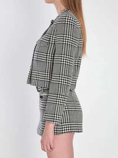Self-portrait Wool Houndstooth Tailored Jacket Jackets Multicolor