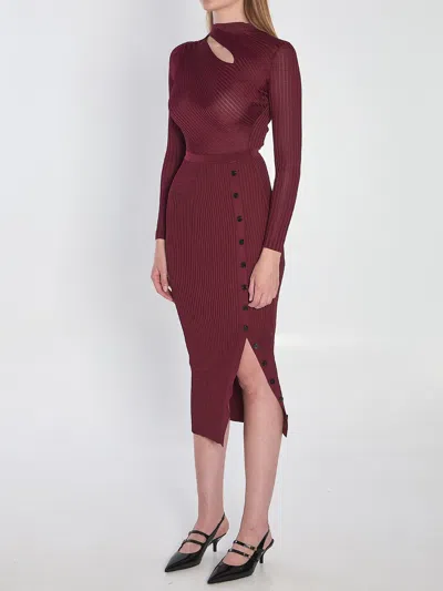 Self-portrait Midi Dress With Cut-out