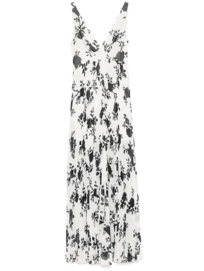 Self-portrait Floral-print Chiffon Maxi Dress