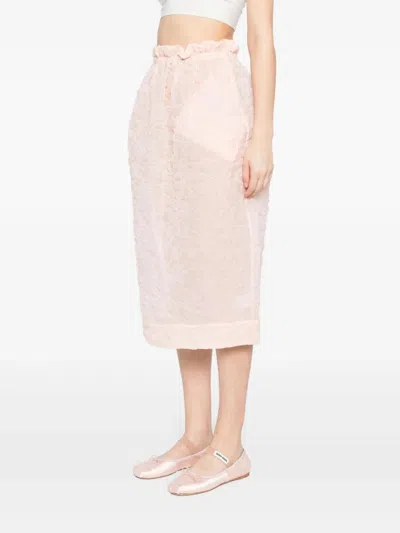 Simone Rocha Ruffle-waisted Skirt In Pink