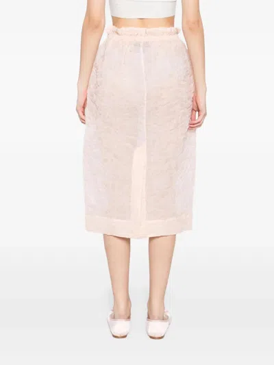 Simone Rocha Ruffle-waisted Skirt In Pink