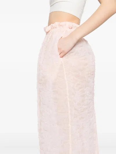 Simone Rocha Ruffle-waisted Skirt In Pink