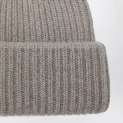 Soft Goat Cashmere Ribbed Beanie
