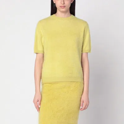 Soft Goat Lime-coloured Brushed Cashmere Sweater