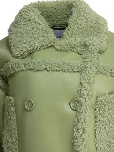 Stand Studio Kristy Faux-leather Jacket In Green