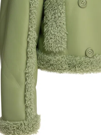 Stand Studio Kristy Faux-leather Jacket In Green