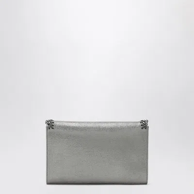 Stella Mccartney Gray Falabella Wallet With Shoulder Strap