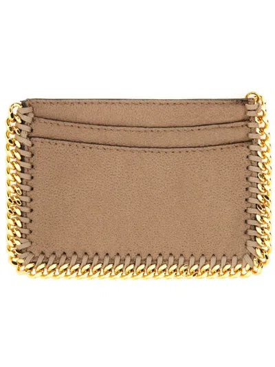 Stella Mccartney Chain Detail Card Holder In Neutral