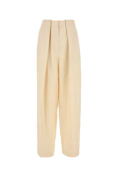Stella Mccartney Women's Cream Viscose Blend Wide-leg Pant In Neutral